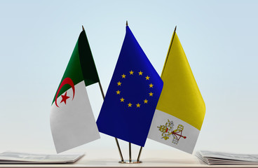 Flags of Algeria European Union and Vatican