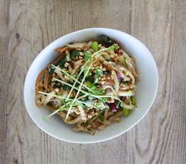 Chicken Peanut Udon Noodles