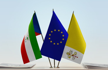 Flags of Equatorial Guinea European Union and Vatican