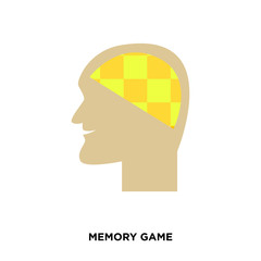 memory game icon on white bacground, vector icon illusration