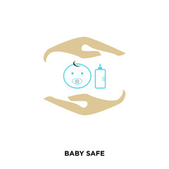 baby safe icon on white background, vector icon illusration