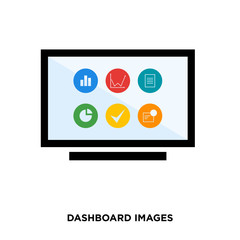dashboard images icon on white background, colorful, vector icon illustration