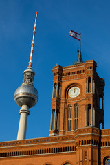 Berlin, Rotes Rathaus, Fernsehturm, Alexanderplatz, Alex © J Westermann-Blawert