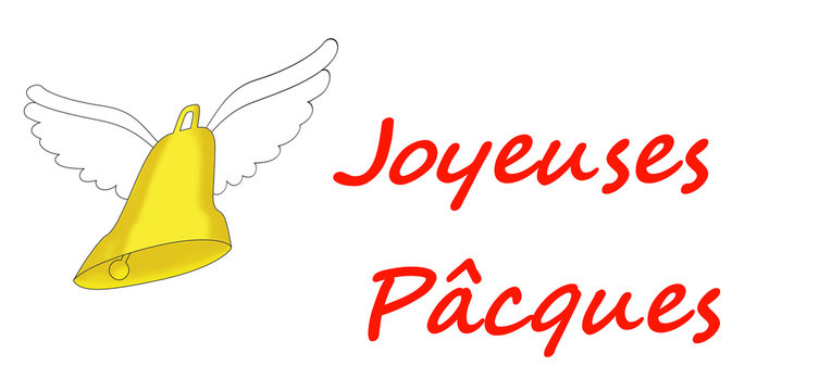 Joyeuses p&acirc;cques - illustration Cloche