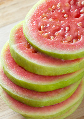 Slices of Red Guava