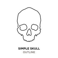 simple skull outline on white background