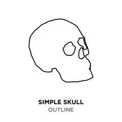 simple skull outline on white background