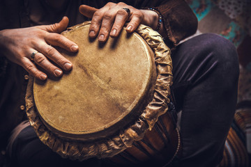 ethnic percussion musical instrument jembe