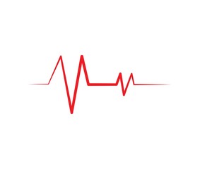 heart beat line vector