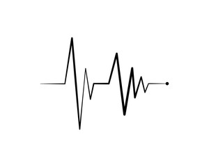 heart beat line vector
