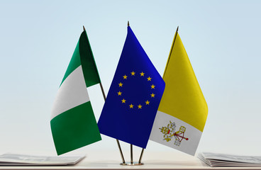 Flags of Nigeria European Union and Vatican