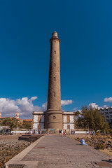 MASPALOMAS, GRAND CANARIA / SPAIN - FEBRUARY 20 2018: FARO OF MASPALOMAS ON SUNNY DAY