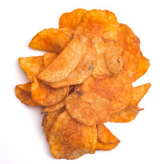 BBQ Kettle Potato Chips on a White Background