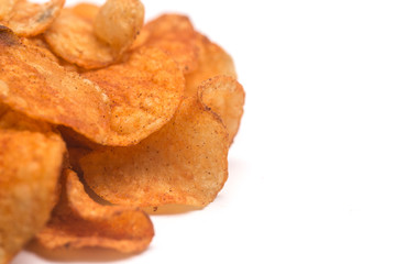 BBQ Kettle Potato Chips on a White Background