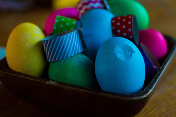Easter egg coloring a decorating for holiday season eggs and decorations Yellow