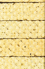 texture, background of chocolate wafers.