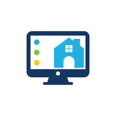 Home Computer Logo Icon Design