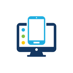 Mobile Computer Logo Icon Design
