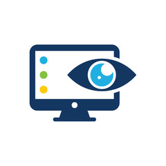 Vision Computer Logo Icon Design