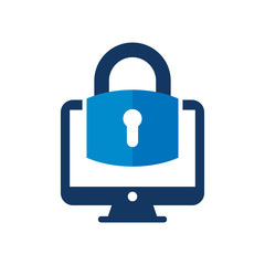 Security Computer Logo Icon Design