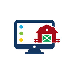 Farm Computer Logo Icon Design