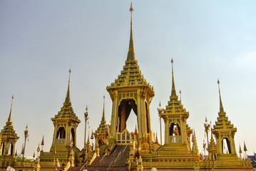 Fototapeta premium Decorating a place for The Royal Cremation Ceremony of His Majesty the Late King, KING RAMA 9, 2017
