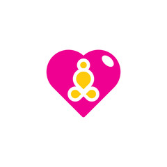 Yoga Love Logo Icon Design