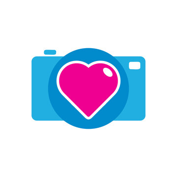 Camera Love Logo Icon Design