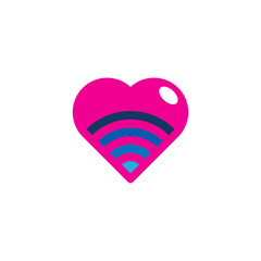 Wifi Love Logo Icon Design