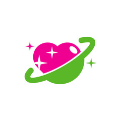 Planet Love Logo Icon Design © putracetol