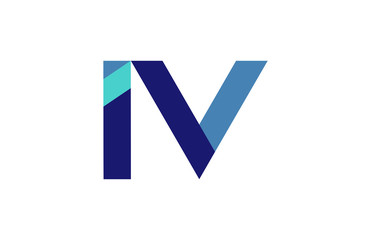 IV Ribbon Letter Logo