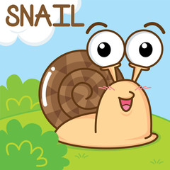 A cute snail in the garden. © Giambuay