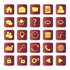 set of 25 vector icons for web