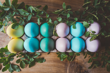 Easter Eggs Pastel Colors 