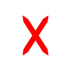 Cross red sign