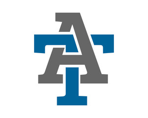 At blue initial symbol typography typeface typeset logotype alphabet image vector icon