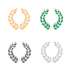 Obraz premium Laurel wreath reward set
