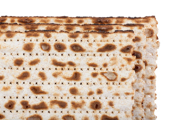 Matzah. Jewish traditional Passover bread. Pesach celebration symbol.
