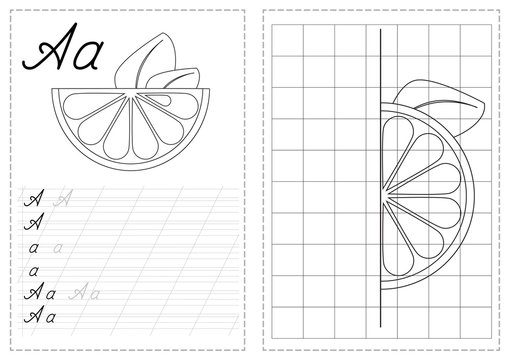 alphabet letters tracing worksheet with russian alphabet letters orange stock vector adobe stock