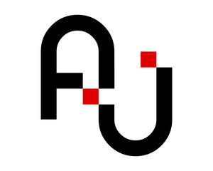 AU initial symbol typography typeface typeset logotype alphabet image vector icon