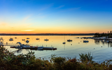 Maine Harbor Sunset