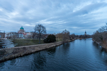 Fototapeta na wymiar Die Havel in Potsdam an einem Winterabend