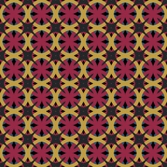 Repeatable Retro geometric pattern. Fabric print. Design for prints on fabrics, textile, cover, paper, interior, patchwork