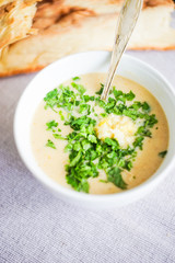 Traditional georgian chicken soup - Chikhirtma