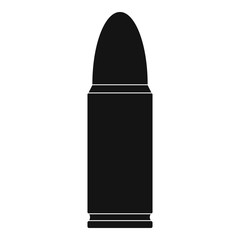 Metal cartridge icon. Simple illustration of metal cartridge vector icon for web