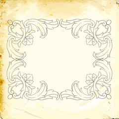 Vector baroque of vintage elements for design. 