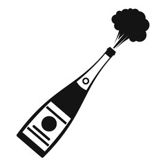Explosion champagne icon. Simple illustration of explosion champagne vector icon for web