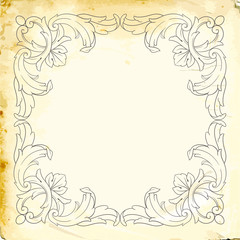 Vector baroque of vintage elements for design. 