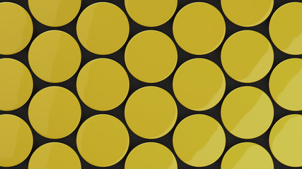 Blank yellow badge on black background