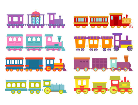 Game gift kids train vector travel railroad transportation toy locomotive illustration.